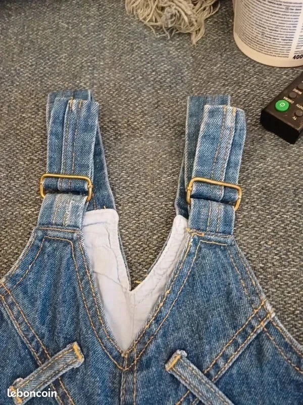 1-year-old denim overalls – photo 4
